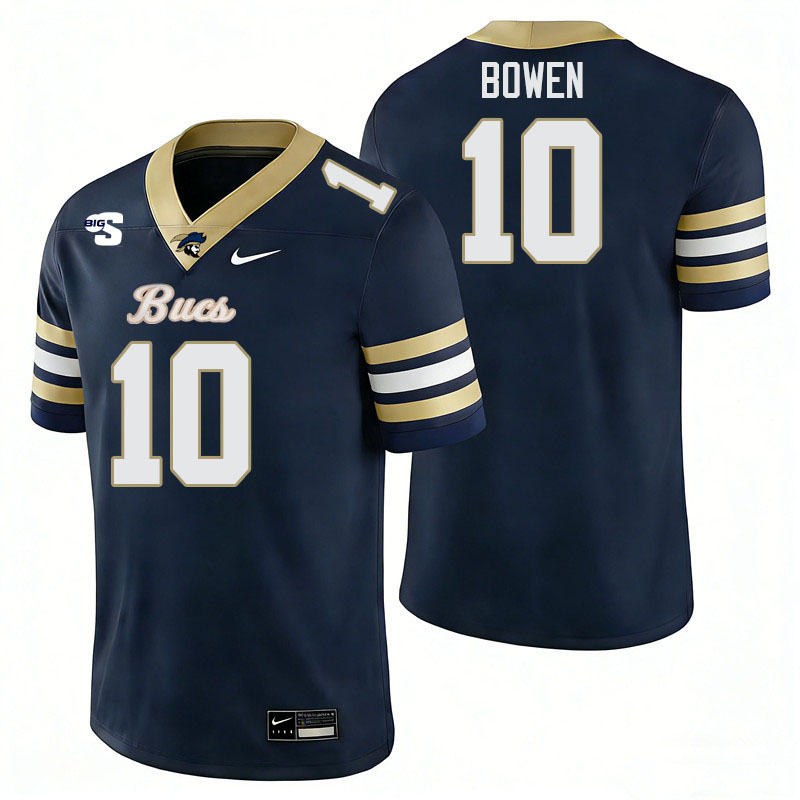 Charleston Southern Buccaneers #10 Mylan Bowen College Football Jerseys,Uniforms-Navy